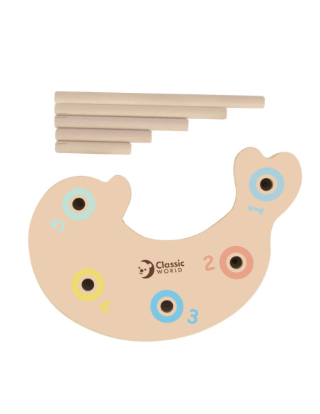 CLASSIC WORLD Drewniana Gra Łowienie Rybek Zestaw 2 Wędki 24 el.