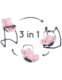 SMOBY Krzesełko do karmienia Maxi Cosy Quinny 3w1 dla lalki Nosidełko Bujak