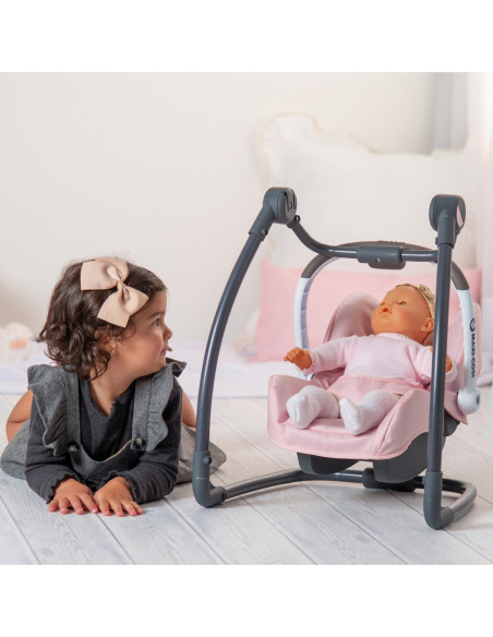 Smoby Krzesełko do karmienia Maxi Cosy Quinny 3w1 dla lalki Nosidełko Bujak