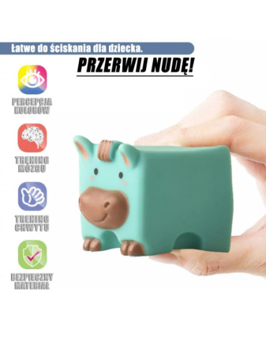 WOOPIE Klocki Sensoryczne Układanka do Ściskania Dźwięk Nauka Liczenia 12 el.