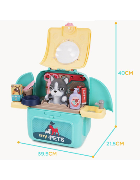 WOOPIE Pies Przenosny Zestaw Pielęgnacyjny 2w1 w Plecaku Transporter