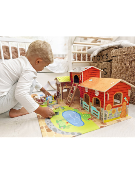 WOOPIE GREEN Mega Farma Figurki Zwierząt Stajnia Obora Kurnik 18 el.