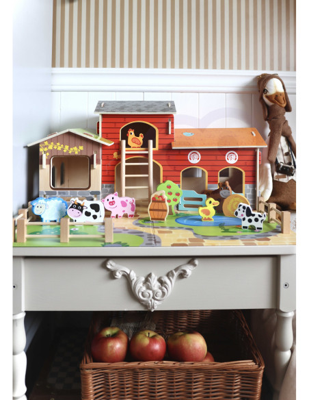 WOOPIE GREEN Mega Farma Figurki Zwierząt Stajnia Obora Kurnik 18 el.