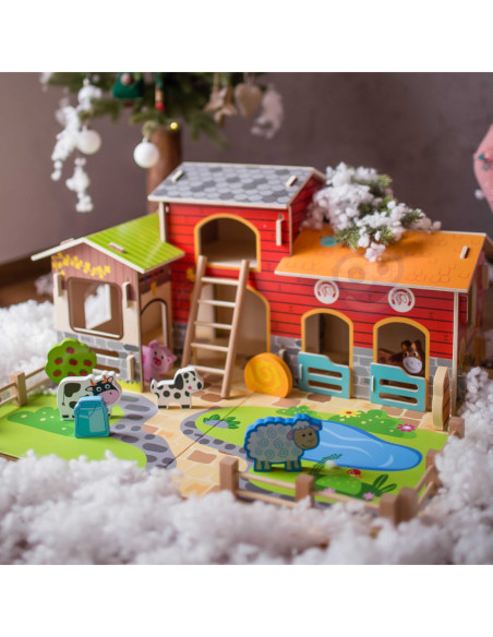 WOOPIE GREEN Mega Farma Figurki Zwierząt Stajnia Obora Kurnik 18 el.