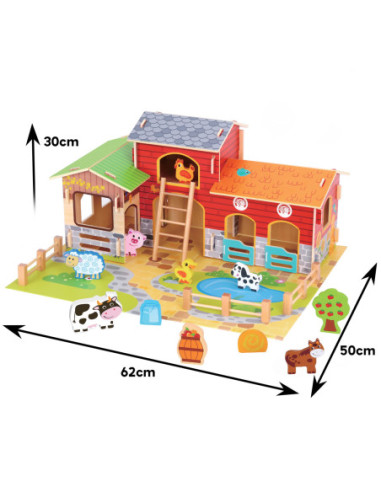 WOOPIE GREEN Mega Farma Figurki Zwierząt Stajnia Obora Kurnik 18 el.
