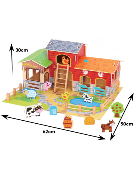 WOOPIE GREEN Mega Farma Figurki Zwierząt Stajnia Obora Kurnik 18 el.