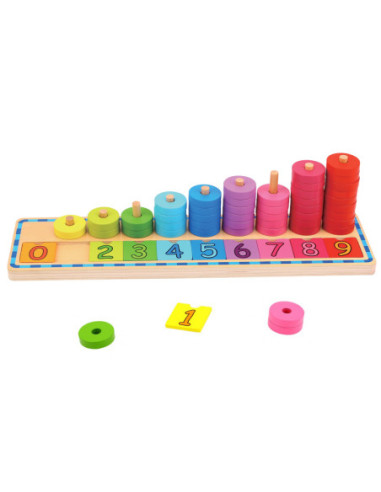 WOOPIE GREEN Układanka Nauka Liczenia i Kolorów Montessori