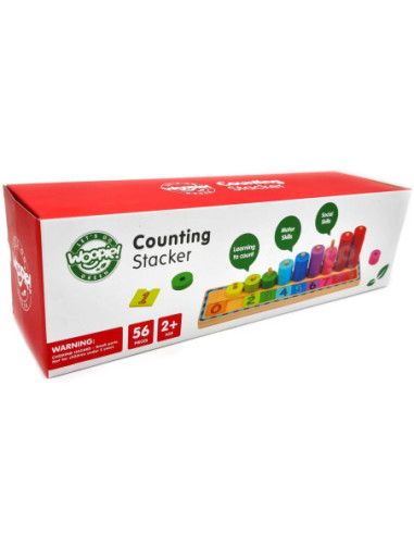 WOOPIE GREEN Układanka Nauka Liczenia i Kolorów Montessori