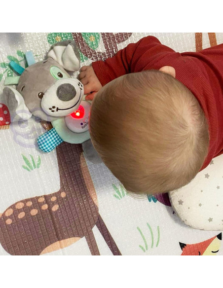 WOOPIE Interaktywny Pluszak Przytulanka dla Niemowląt Światło Dźwięk Piesek Usypiacz
