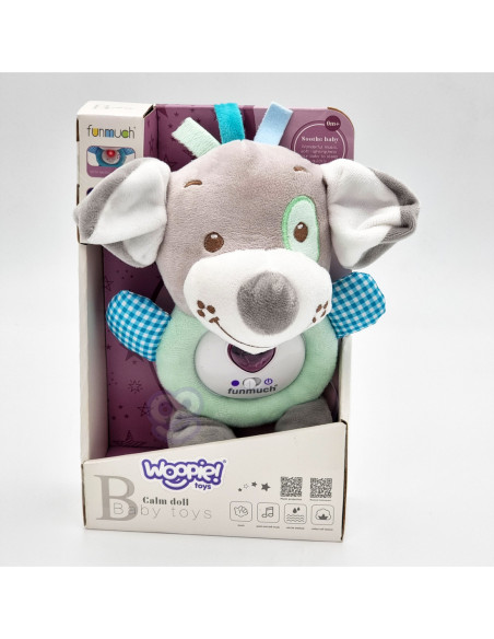 WOOPIE Interaktywny Pluszak Przytulanka dla Niemowląt Światło Dźwięk Piesek Usypiacz
