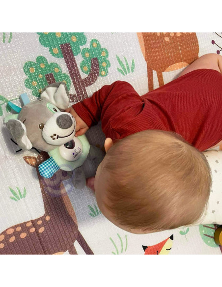 WOOPIE Interaktywny Pluszak Przytulanka dla Niemowląt Światło Dźwięk Piesek Usypiacz