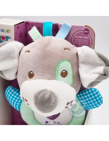 WOOPIE Interaktywny Pluszak Przytulanka dla Niemowląt Światło Dźwięk Piesek Usypiacz