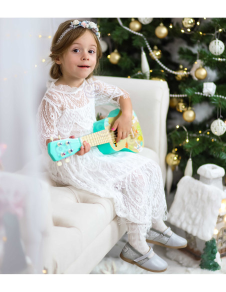 TOOKY TOY Drewniane Ukulele Gitara dla Dzieci 3+