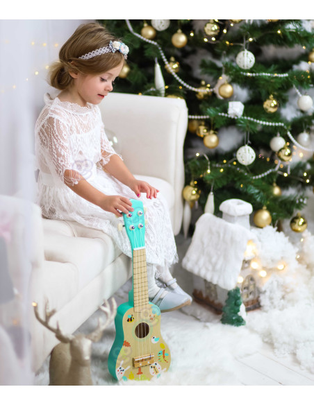 TOOKY TOY Drewniane Ukulele Gitara dla Dzieci 3+