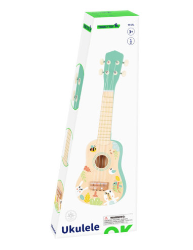 TOOKY TOY Drewniane Ukulele Gitara dla Dzieci 3+
