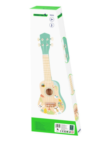 TOOKY TOY Drewniane Ukulele Gitara dla Dzieci 3+