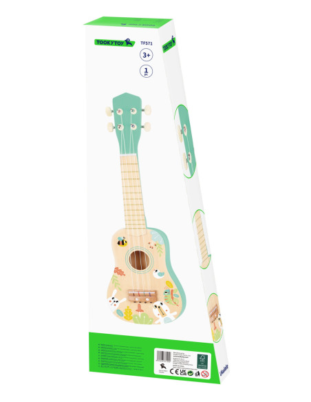 TOOKY TOY Drewniane Ukulele Gitara dla Dzieci 3+