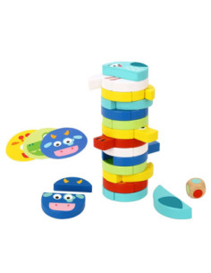 TOOKY TOY Jenga Zwierzęta Gra Zręcznościowa 2