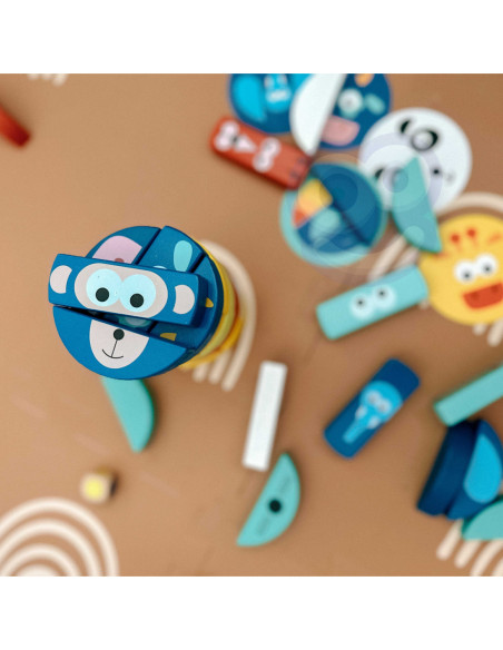 TOOKY TOY Jenga Zwierzęta Gra Zręcznościowa