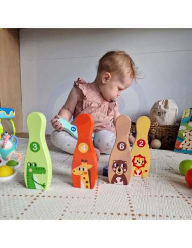 WOOPIE Kręgle dla Dzieci  6 szt. + 2 Piłki