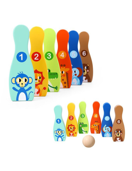 WOOPIE Kręgle dla Dzieci  6 szt. + 2 Piłki