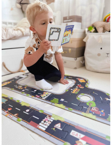 TOOKY TOY Puzzle Autostrada Makieta + 3 Samochodziki