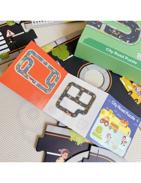 TOOKY TOY Puzzle Autostrada Makieta + 3 Samochodziki