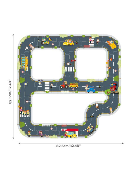 TOOKY TOY Puzzle Autostrada Makieta + 3 Samochodziki