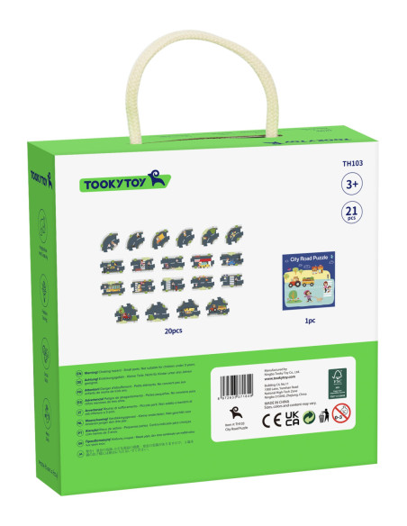 TOOKY TOY Puzzle Autostrada Makieta + 3 Samochodziki