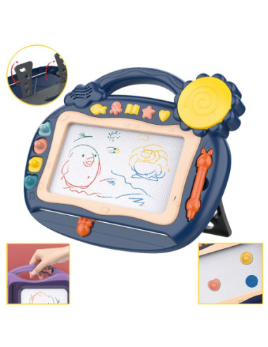 WOOPIE Znikopis Tablica Magnetyczna Kolorowa Stempelki