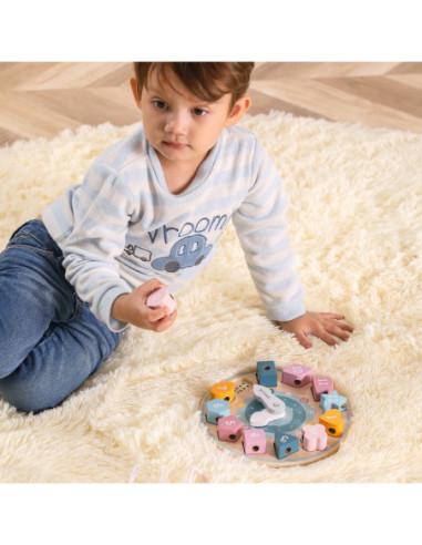 VIGA PolarB Sorter Kształtów Zegar nawlekanka