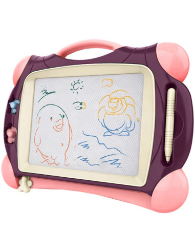 Znikopis Tablica Magnetyczna Kolorowa + 2 Stempelki Zielony