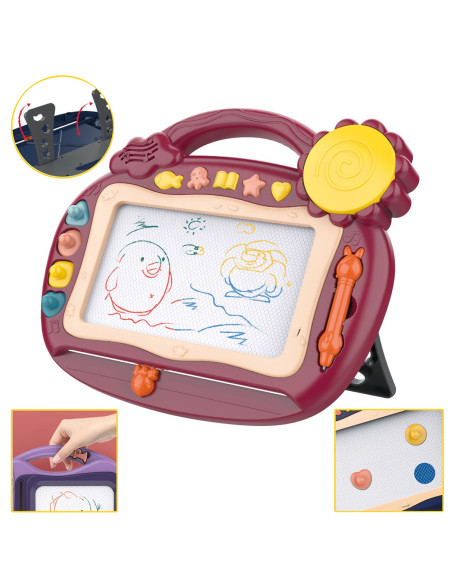 WOOPIE Znikopis Tablica Magnetyczna Kolorowa Stempelki