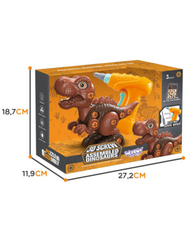 WOOPIE Dinozaur do Skręcania Zestaw Konstrukcyjny + Wiertarka 31 el.