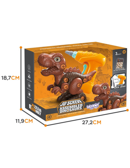 WOOPIE Dinozaur do Skręcania Zestaw Konstrukcyjny + Wiertarka 31 el.