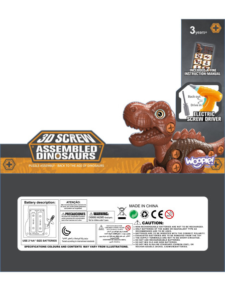 WOOPIE Dinozaur do Skręcania Zestaw Konstrukcyjny + Wiertarka 31 el.