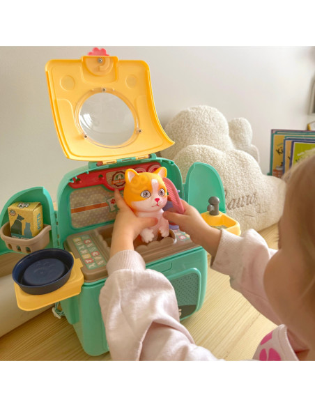 WOOPIE Kotek Przenośny Zestaw Pielęgnacyjny 2w1 w Plecaku Transporter