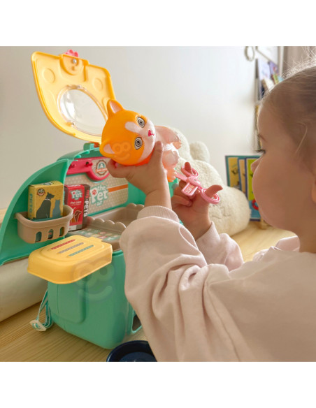 WOOPIE Kotek Przenośny Zestaw Pielęgnacyjny 2w1 w Plecaku Transporter