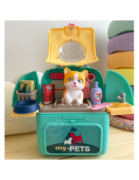 WOOPIE Kotek Przenośny Zestaw Pielęgnacyjny 2w1 w Plecaku Transporter