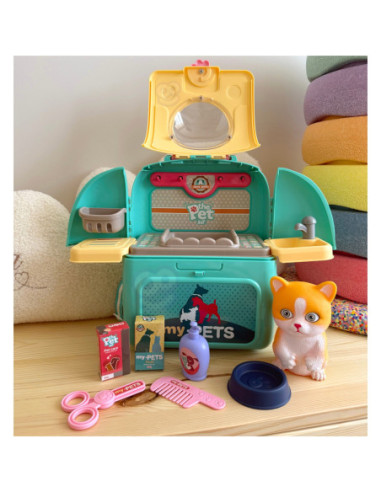 WOOPIE Kotek Przenośny Zestaw Pielęgnacyjny 2w1 w Plecaku Transporter