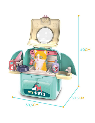 WOOPIE Kotek Przenośny Zestaw Pielęgnacyjny 2w1 w Plecaku Transporter