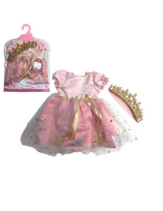 WOOPIE ROYAL Ubranko dla Lalki Zestaw Królewny Suknia + Korona 43-46 cm