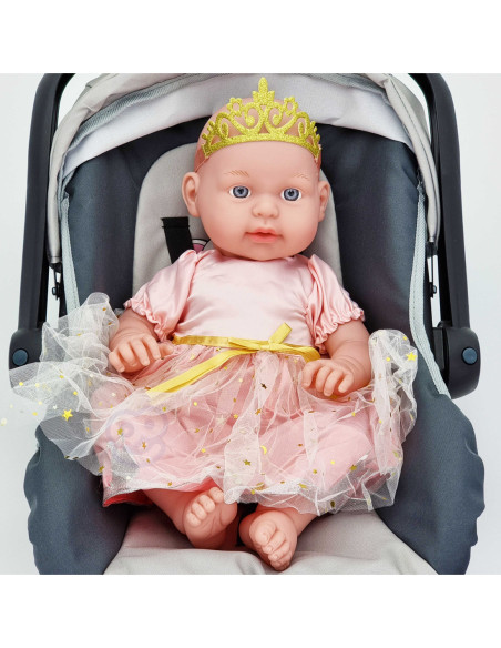 WOOPIE Ubranko dla Lalki Zestaw Królewny Suknia + Korona 43 cm