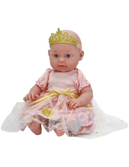 WOOPIE Ubranko dla Lalki Zestaw Królewny Suknia + Korona 43 cm