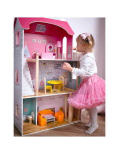 VIGA Duży Drewniany Domek dla Lalek 2
