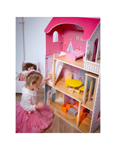 VIGA Duży Drewniany Domek dla Lalek