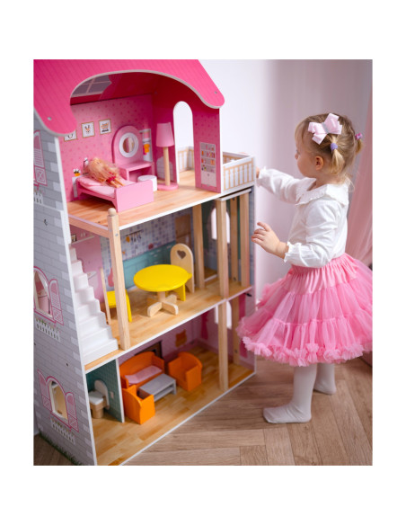 VIGA Duży Drewniany Domek dla Lalek