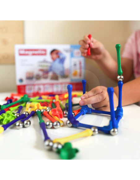 WOOPIE Klocki Magnetyczne Konstrukcyjne Układanka Kreatywna 70 el.