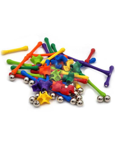 WOOPIE Klocki Magnetyczne Konstrukcyjne Układanka Kreatywna 180 el.