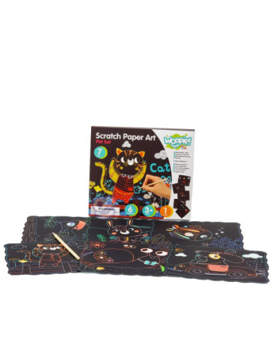 WOOPIE ART&FUN Zestaw Kreatywny Wydrapywanki dla Dzieci 7 el.